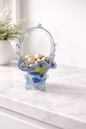 Coșuleț decorativ din sticlă