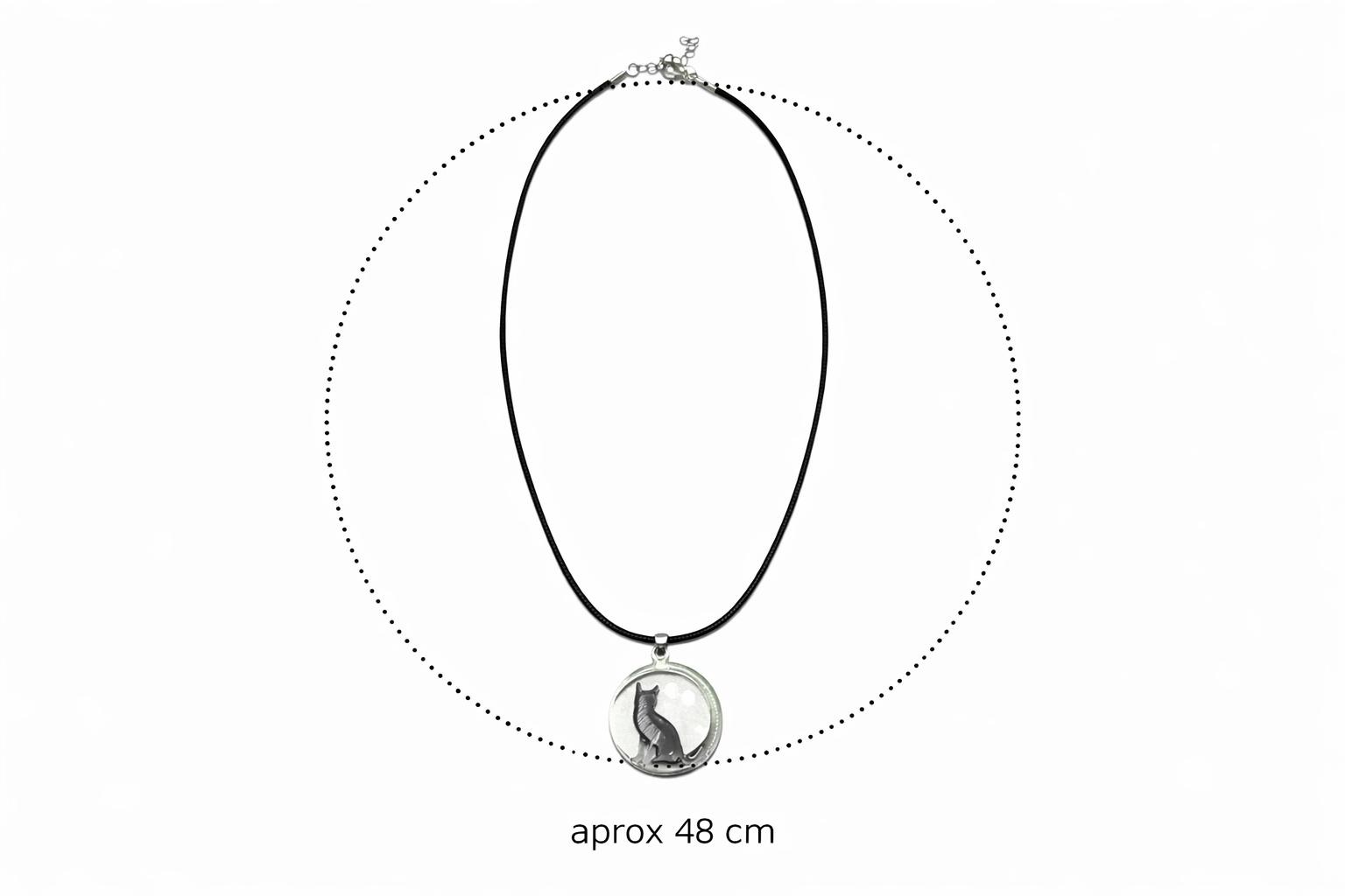 Colier handmade cu pisică – glow in the dark - imagine 4